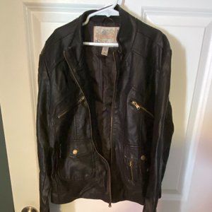 Juniors American Rag Cie Polyurethane Leather Jacket Medium